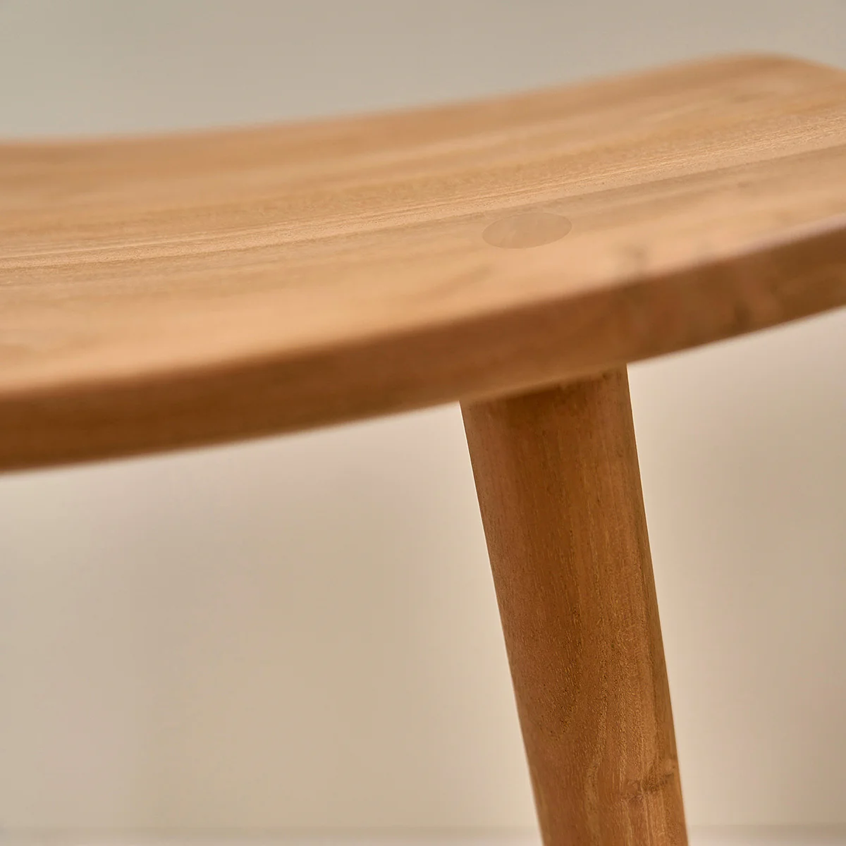 Tabouret de bar en teck massif 65 cm - Image 6