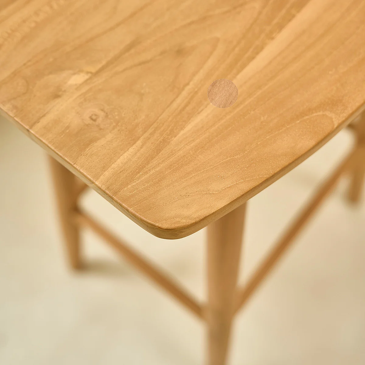 Tabouret de bar en teck massif 75 cm - Image 5