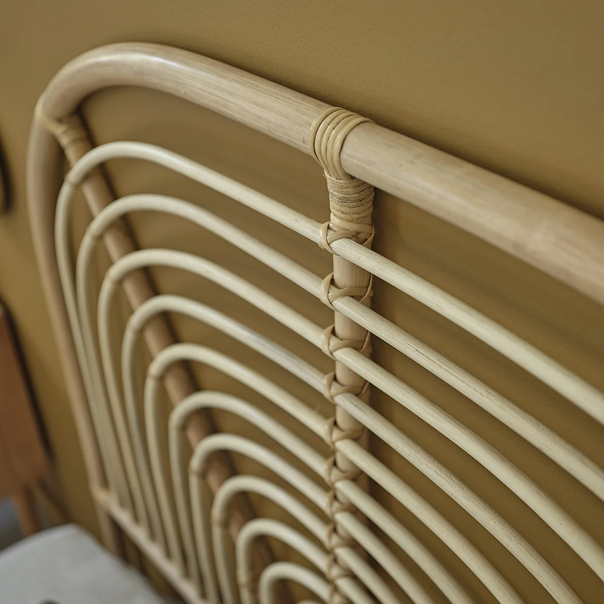 Tête de lit enfant arrondie en rotin 90 cm - Image 4