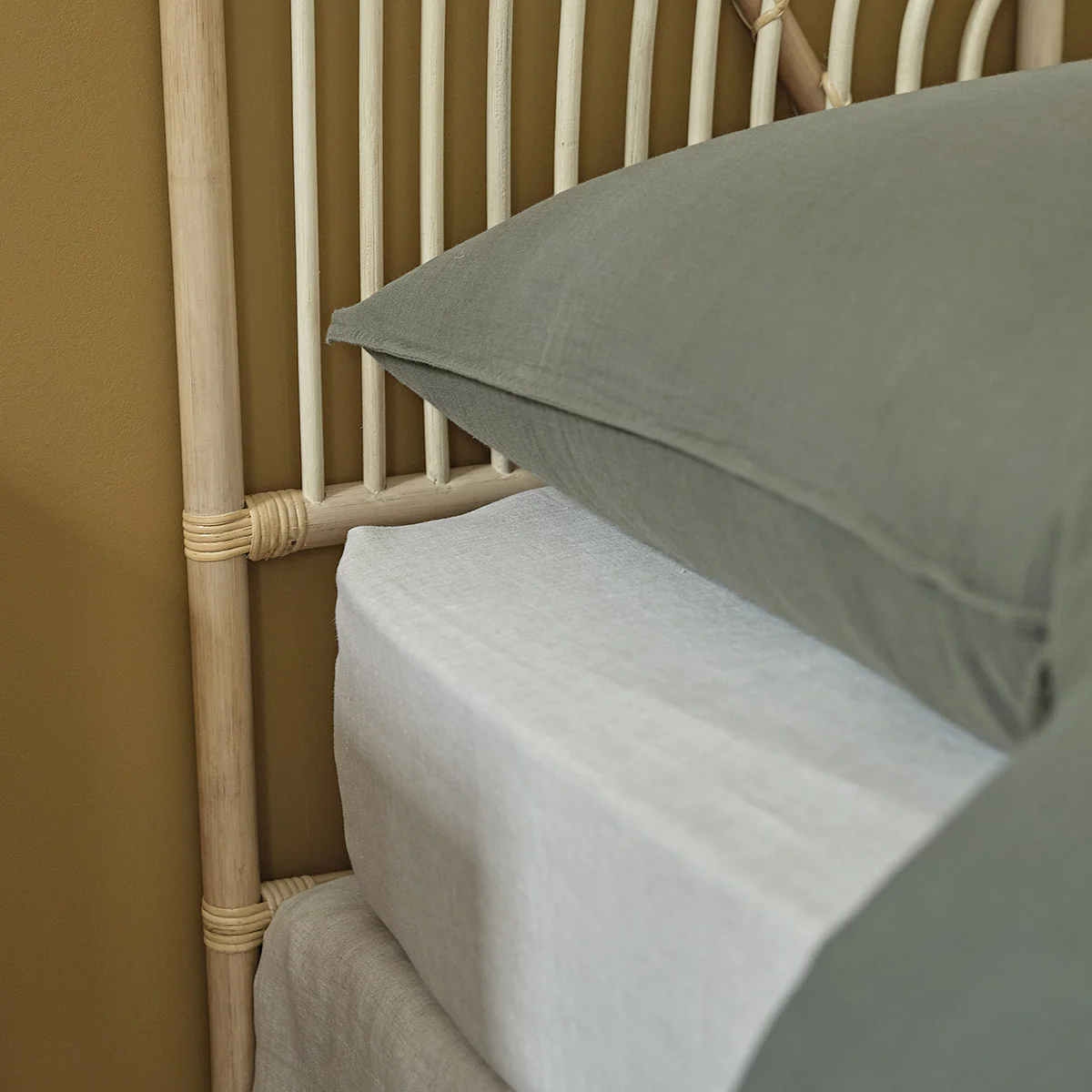 Tête de lit enfant arrondie en rotin 90 cm - Image 6