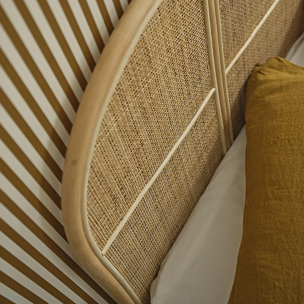 Tête de lit en rotin et cannage 160 cm - Image 6