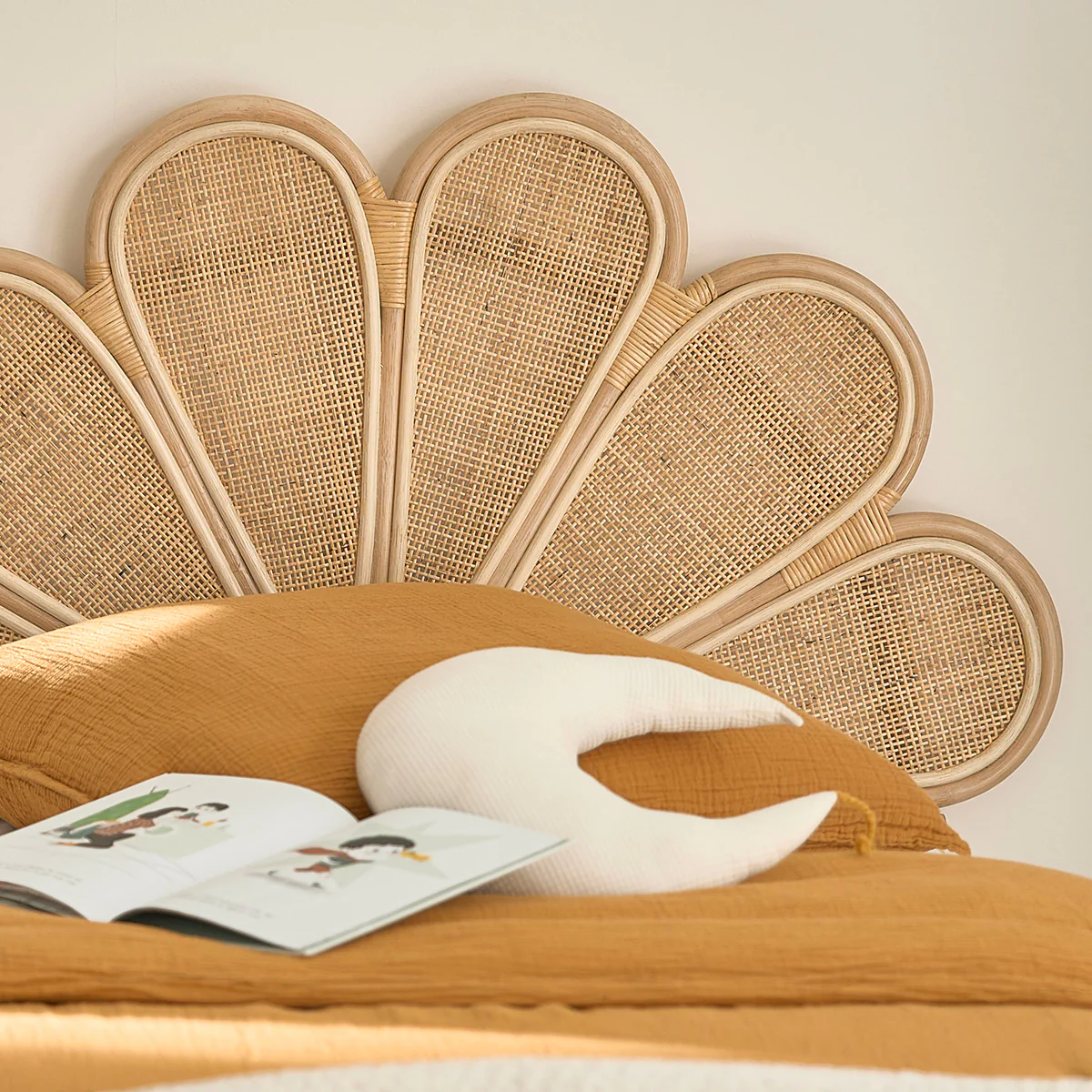 Tête de lit en rotin et cannage 90 cm - Image 6