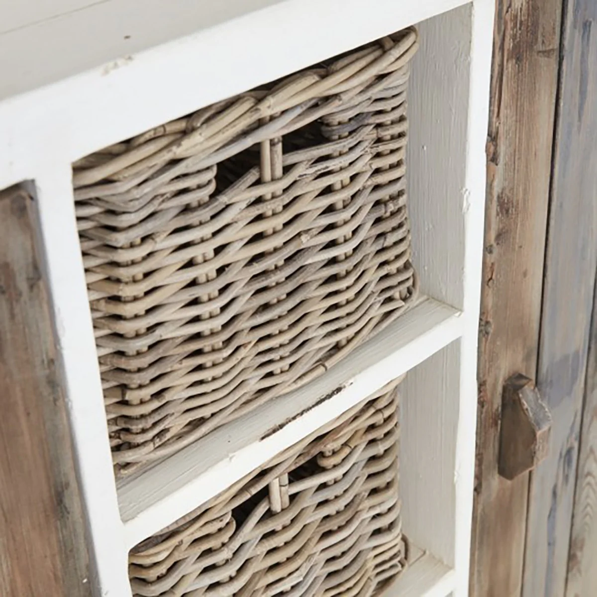 Vaisselier en bois recyclé massif 140 cm - Image 3